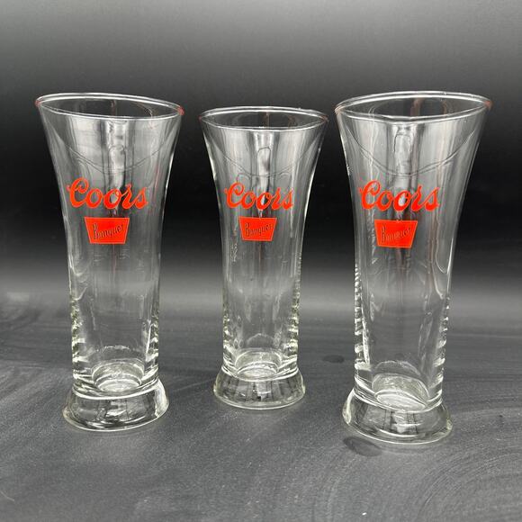 Vintage Coors Banquet Pilsners Glasses 7 inch set of 3 - Picture 2 of 9